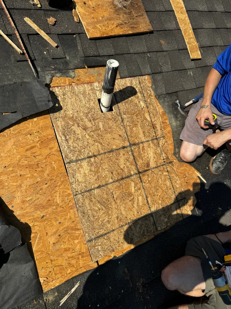 Hart Family Home Services - Rotten Wood on Roof Replacement