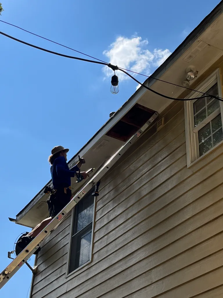 Hart Family Home Services - replacing rotten soffit