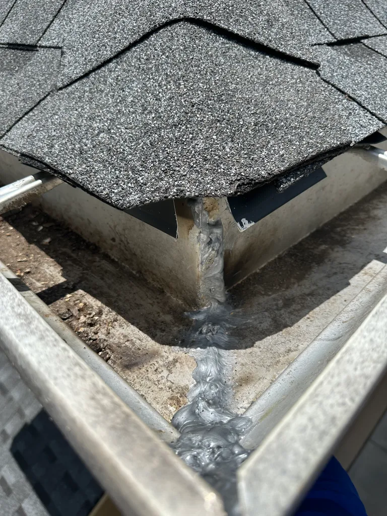 Hart Family Home Services - resealed gutter cornermider